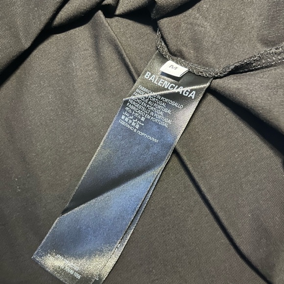 Black Balenciaga Liquefied 3B T-shirt; Size M - Picture 7 of 8